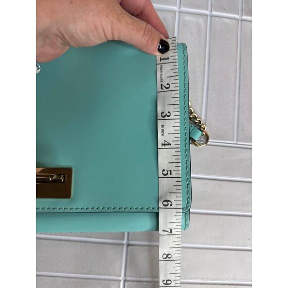 Kate Spade Byrd Wellesley Shoulder Bag Turquoise Leather Freshair - Picture 7 of 8